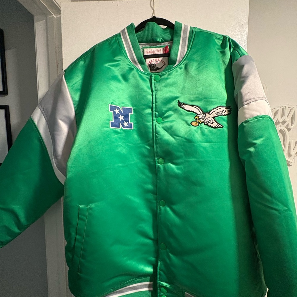 Mitchell & Ness Philadelphia Eagles Kelly Green Throwback Jacket 🦅💚